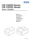 CWC6000, CW6500 Printer Manual CWC6000, CW6500 Printer Manual