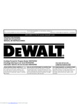 DeWalt DXH70CFAV Owners Manual