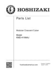 Hoshizaki KMD-410M Parts List Hoshizaki KMD-410M Parts List