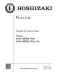 Hoshizaki KMD-530 Parts List Hoshizaki KMD-530 Parts List