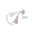 Globe Matte Rose / Chrome Gooseneck Plug-In Wall Sconce Diagram