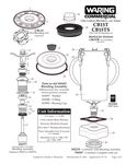 Waring CB15T Parts Diagram