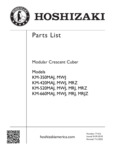 Hoshizaki Parts list - KM-350_420_520_660_M_J(Z)