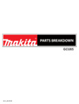 Makita Cordless Chain Saw GCU05 Parts Breakdown