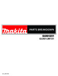 Makita Cordless Multi Function Power Head GUX01ZX1, GUX01JM1X1 Parts Breakdown Makita Cordless Multi Function Power Head GUX01ZX1, GUX01JM1X1 Parts Breakdown