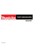 Makita Cultivator Attachment KR401MP Parts Breakdown
