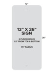 12" x 26" 12" x 26"