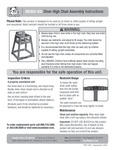 DinerKB950HighChairInstructions1387 DinerKB950HighChairInstructions1387