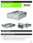 Regency Drawer Installation Guide Regency Drawer Installation Guide