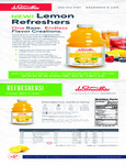 Dr. Smoothie Lemon Refresher Sell Sheet