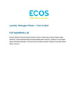 ECOS™ Laundry Stain Packs, Free & Clear Ingredients