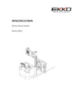 EKKO Walkie Reach Truck manual EKKO Walkie Reach Truck manual