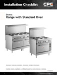 CPG Electric Range with Standard Oven Installation Checklist