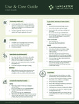 Event Chairs Use and Care Guide
