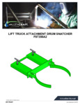 LIFT TRUCK ATTACHMENT DRUM SNATCHER F87398A2 Manual LIFT TRUCK ATTACHMENT DRUM SNATCHER F87398A2 Manual