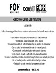 FOH Rustic Wood Care and Use FOH Rustic Wood Care and Use