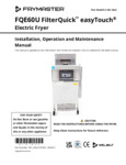 Frymaster FQE60U Operation Manual Frymaster FQE60U Operation Manual