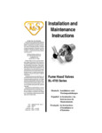 Fume Hood Valves BL-4705 Series Instructions Fume Hood Valves BL-4705 Series Instructions