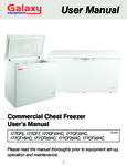 Galaxy Commercial Chest Freezer User's Manual Galaxy Commercial Chest Freezer User's Manual