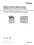 Garland Master Series Charbroilers Manual Garland Master Series Charbroilers Manual
