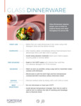 Fortessa Glass Dinnerware Care and Handling