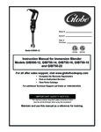 Globe 750 series immersion blenders manual