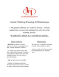 Granite Cleaning and Maintenance