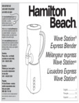 Hamilton Beach 58615 Blender Manual