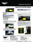 Hands-Free Foot Door Opener_Installation Instructions_Vollrath Hands-Free Foot Door Opener_Installation Instructions_Vollrath