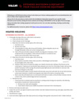 EXTENDED SHUTDOWN & RESTART OF YOUR VULCAN COOKING EQUIPMENT EXTENDED SHUTDOWN & RESTART OF YOUR VULCAN COOKING EQUIPMENT