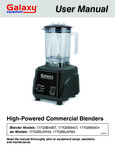 High Powered Commercial Blenders 177GBB_Manual