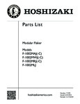 Hoshizaki Modular Flaker Parts List Hoshizaki Modular Flaker Parts List
