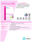 HP MultiPurpose20 Sellsheet HP MultiPurpose20 Sellsheet