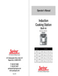 Induction Cooking Station Built-In Operator's Manual Induction Cooking Station Built-In Operator's Manual