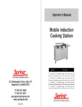 ICS Mobile Induction Cooking Station Operator's Manual ICS Mobile Induction Cooking Station Operator's Manual