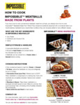 Impossible Meatballs Cooking Instructions