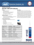 ASI 502 100% RTV Silicone Technical Data Sheet ASI 502 100% RTV Silicone Technical Data Sheet
