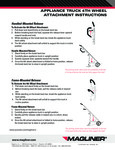 Instructions for Magliner Appliance Truck Fourth Wheel Attachment Instructions for Magliner Appliance Truck Fourth Wheel Attachment