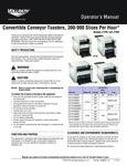 Vollrath JT2HC_JT3HC_Conveyor Toasters_Operators Manual