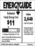 Mosley Outdoor ENERGY STAR® 60 inch energy guide
