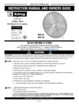 King Electric WFO Mount Oscillating Fan Manual