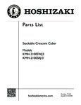 Hoshizaki KMH-2100S-J Parts List Hoshizaki KMH-2100S-J Parts List