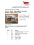 Knockdown 43 and 53 Table Instructions post 9 25 05 Knockdown 43 and 53 Table Instructions post 9 25 05