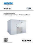 Kolpak Walk-In Installation Operation Manual Kolpak Walk-In Installation Operation Manual