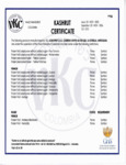 Kosher Certificate-PRIMOR