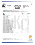 Kosher Certificate 2023-2024