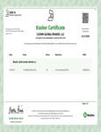 Kosher Certification-711CGB91031