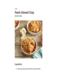 Krusteaz Professional Peach Almond Crisp Recipe