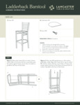 Ladderback Barstool Vinyl Assembly Instruction Sheet