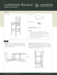 Ladderback Barstool Wood Assembly Instruction Sheet